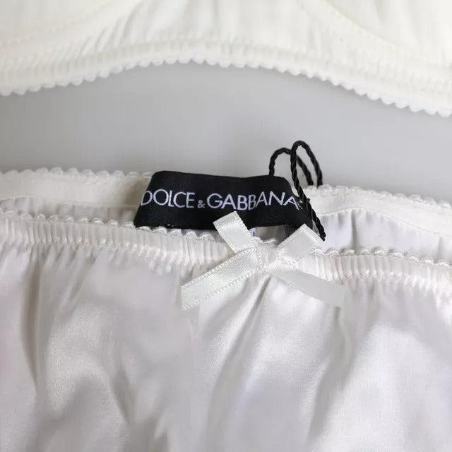 Dolce & Gabbana White Silk Women's Underwear Set