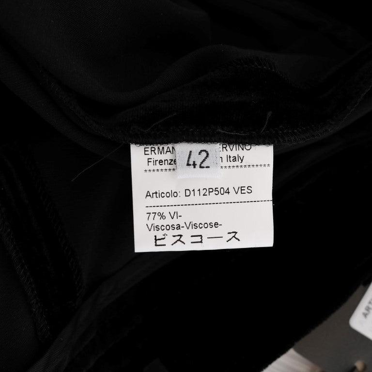 Ermanno Scervino Black Velvet Slim Fit Pants