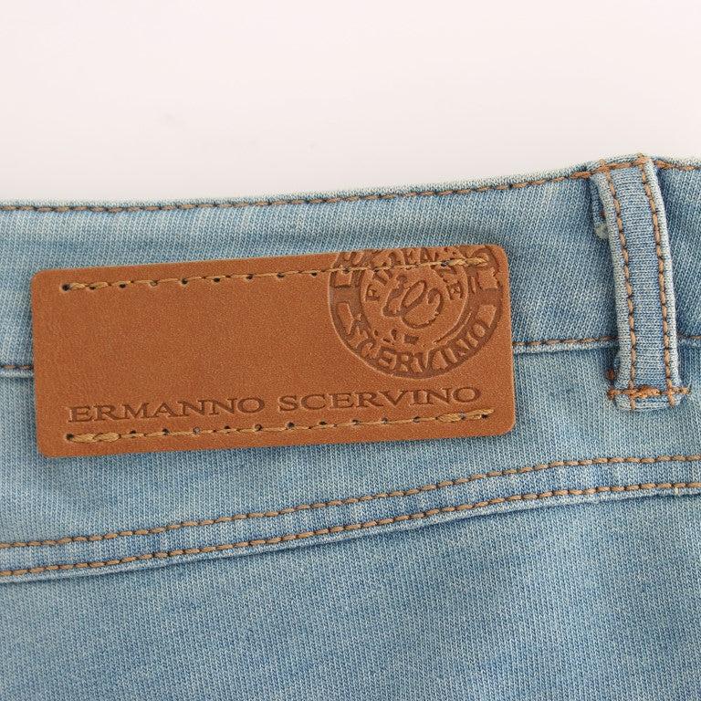 Ermanno Scervino Blue Capri Pants Cropped Jeans