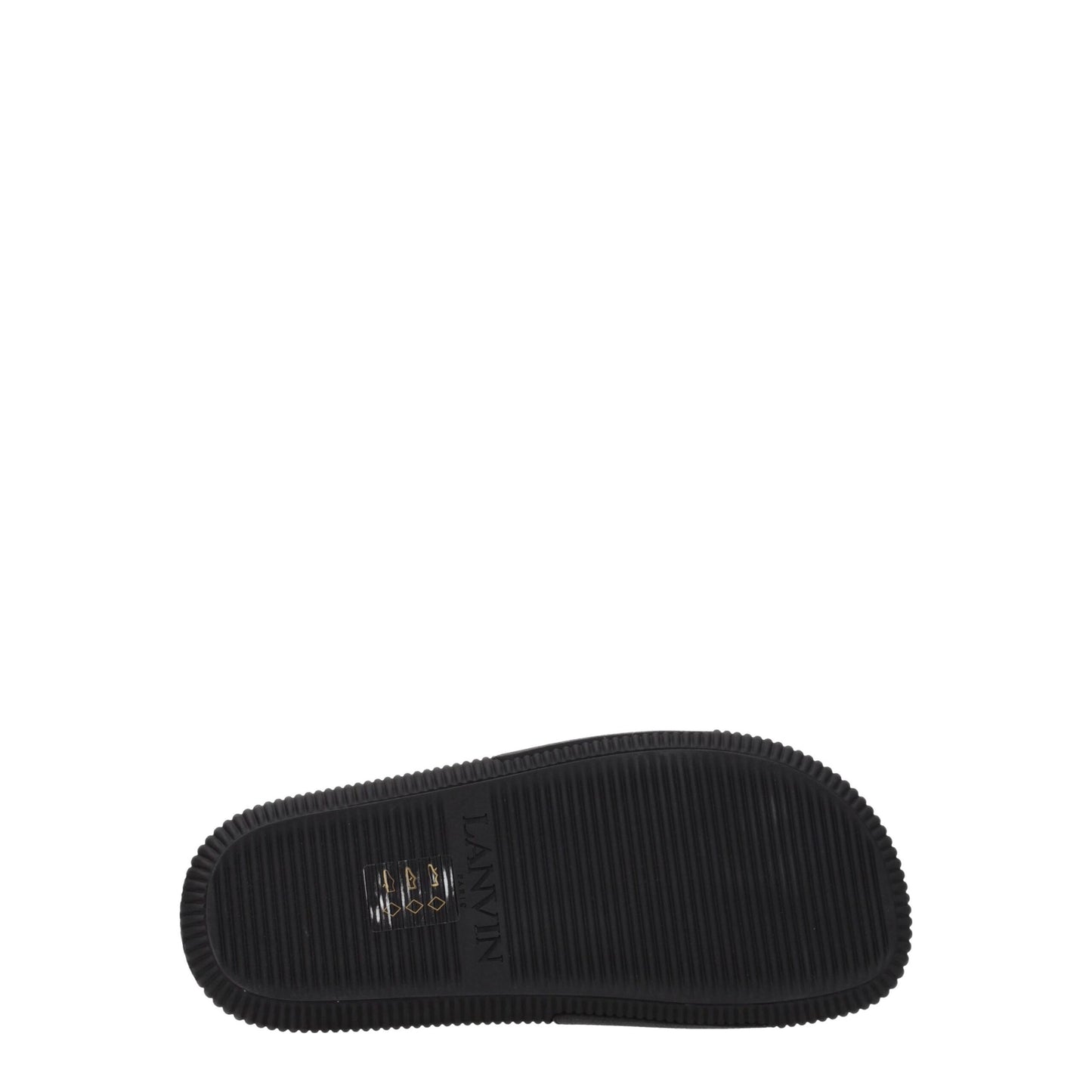 Lanvin Black Cotton Slippers Sandals