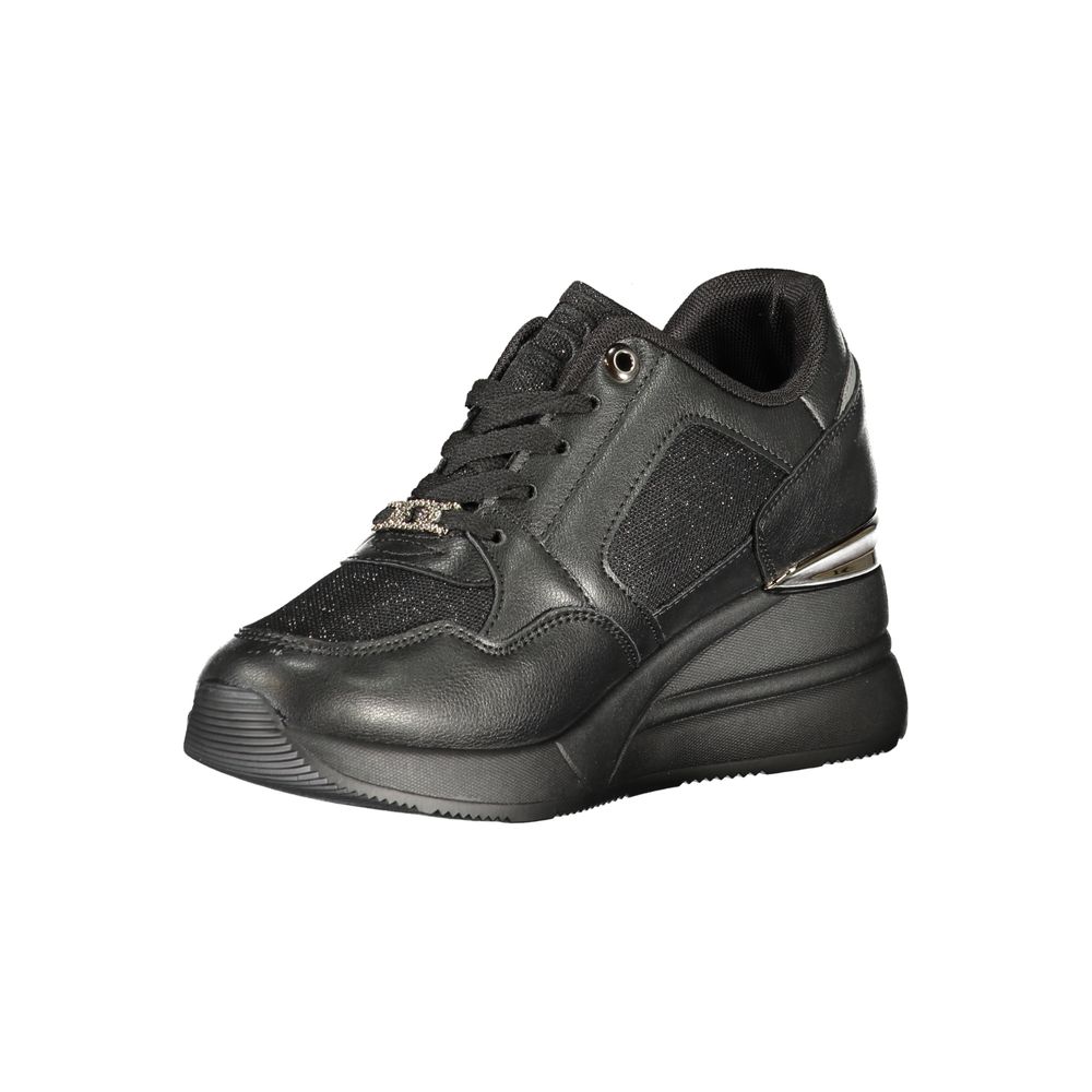 Laura Biagiotti Black Polyester Sneakers