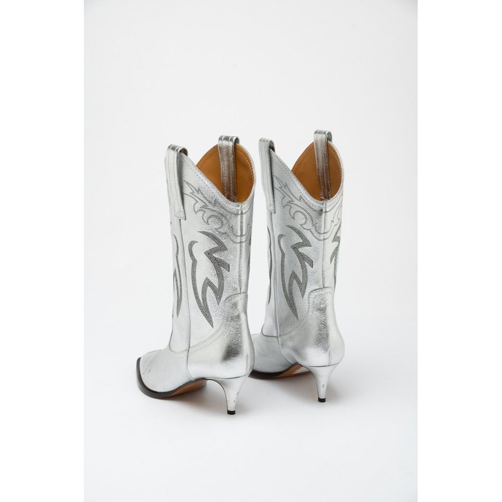 Moschino Multicolor Viscose High Heel Boots