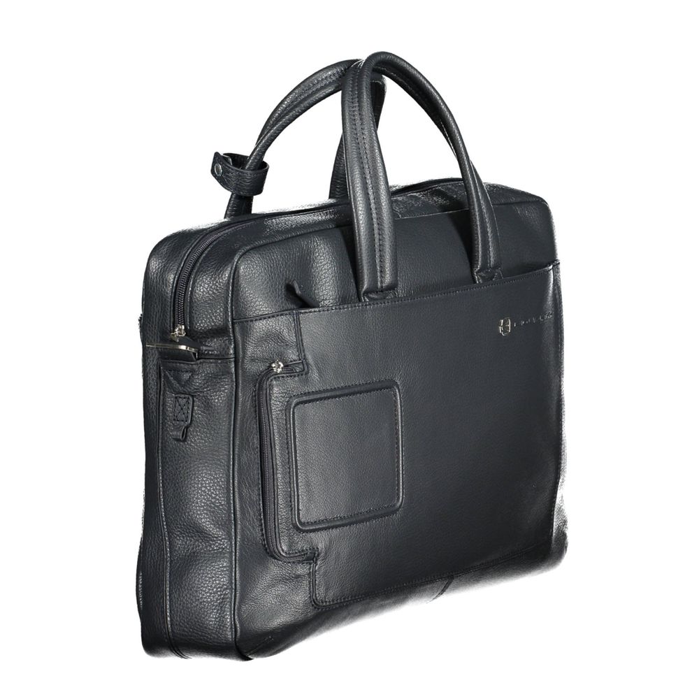 Piquadro blue leather men's briefcase