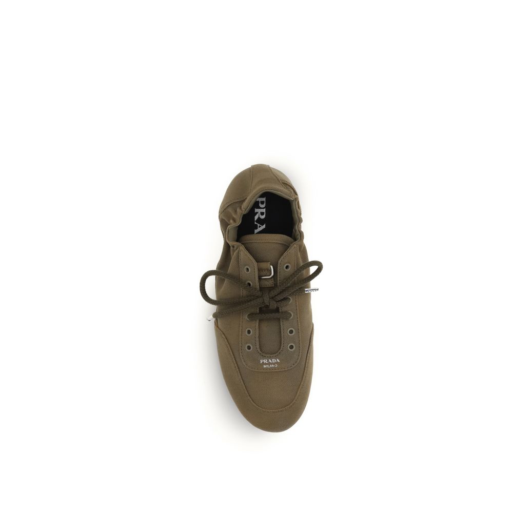 Prada Bicolor Cotton Athletic Sneakers