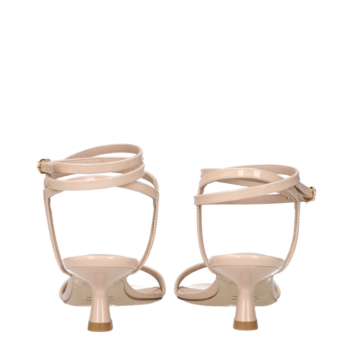 Stuart Weitzman Beige Leather Stiletto Heels Sandals