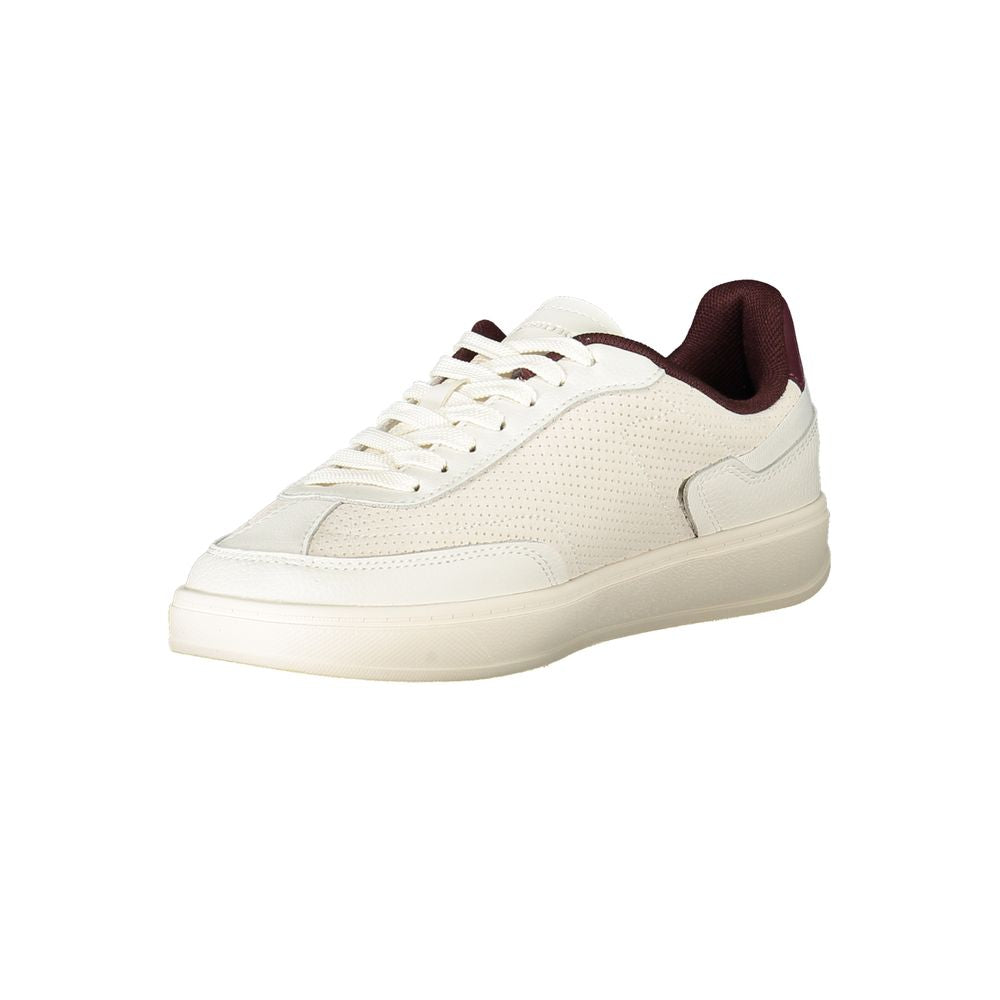 Tommy Hilfiger Beige Leather Women Sneakers