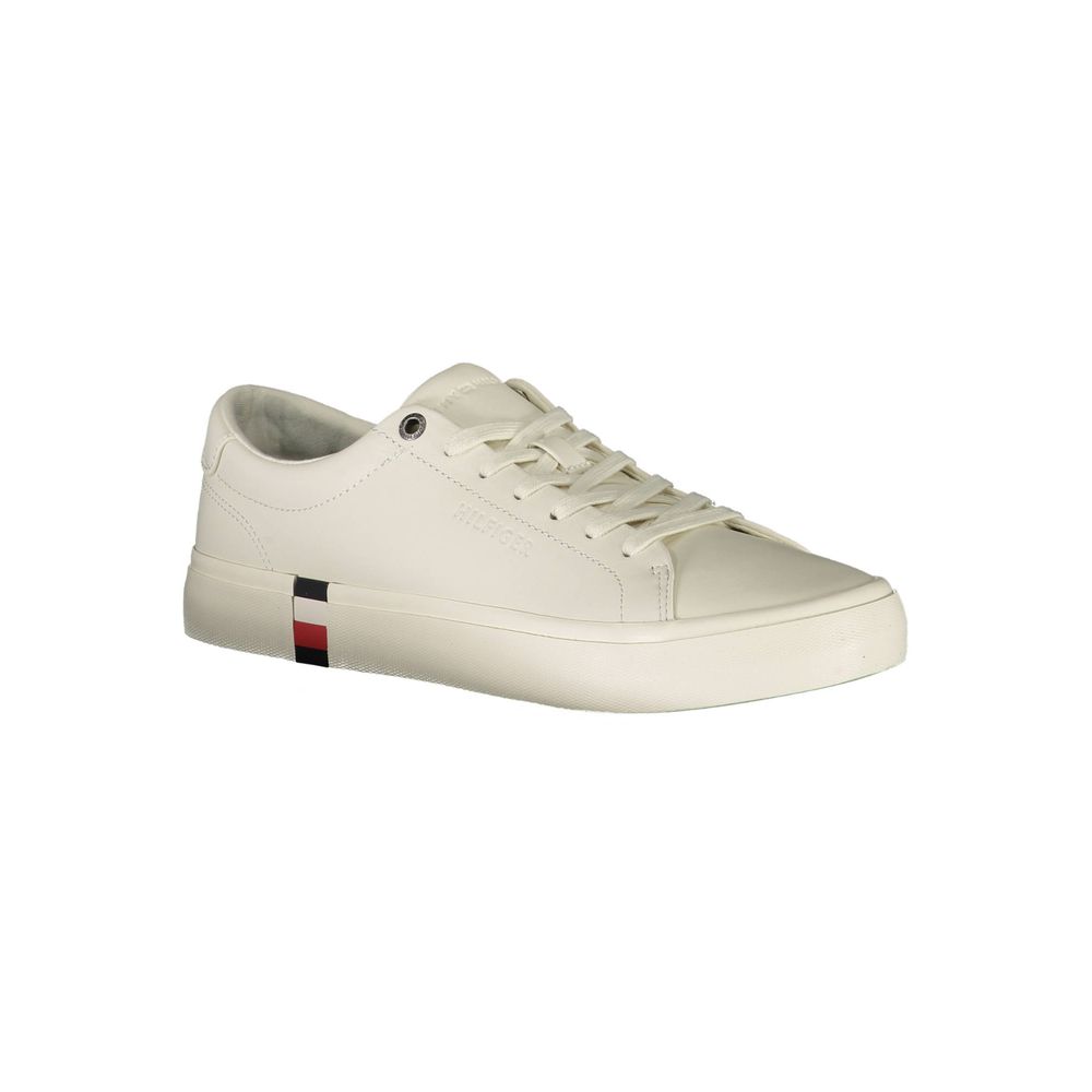 Tommy Hilfiger White Leather Men Sneakers