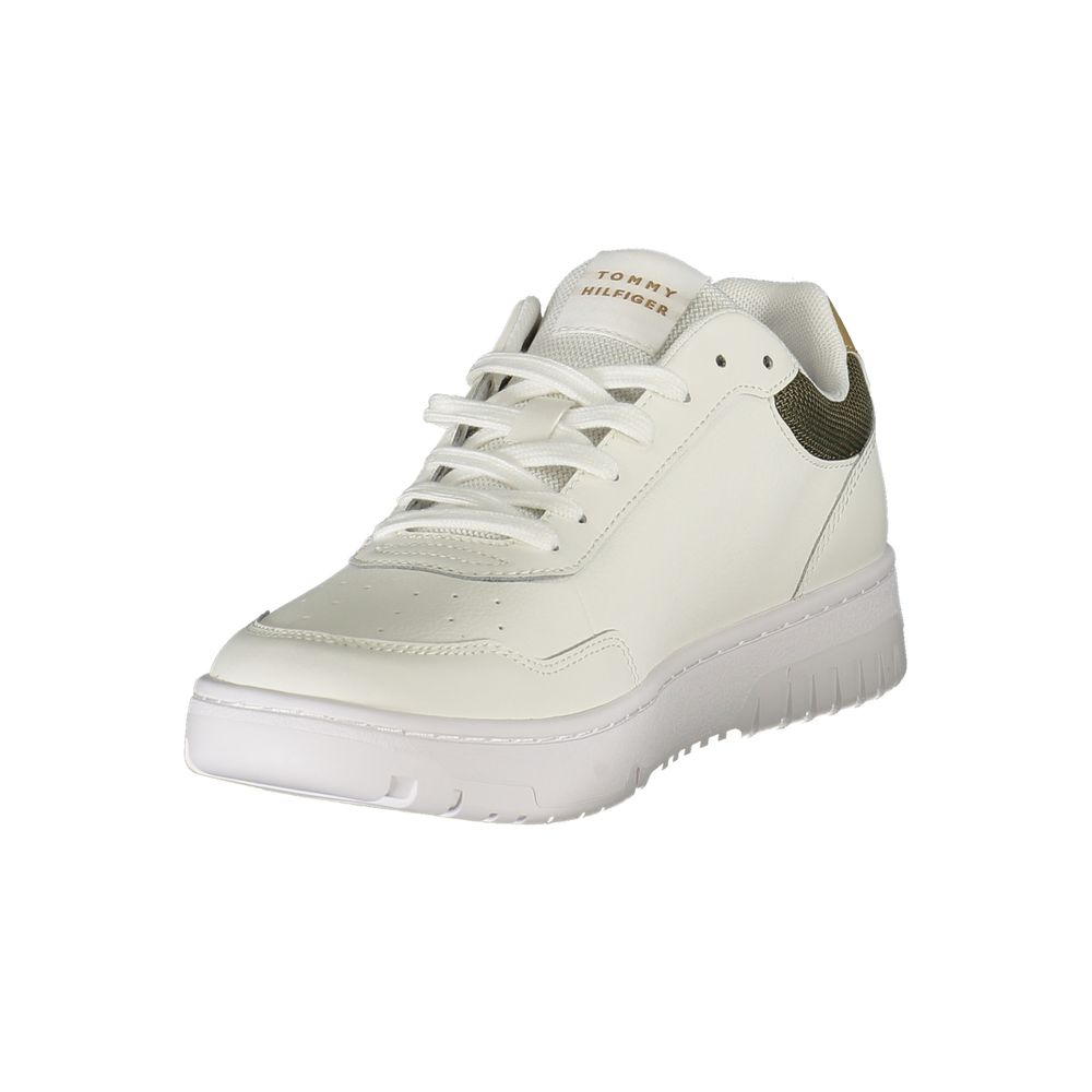 Tommy Hilfiger White Leather Men Sneakers
