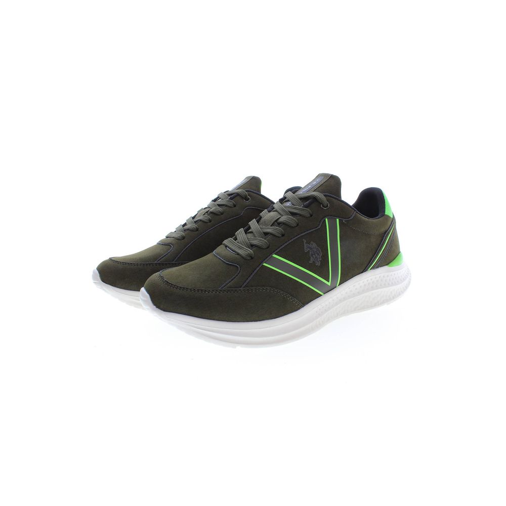 U.S. POLO ASSN. Green Polyester Men Sneakers