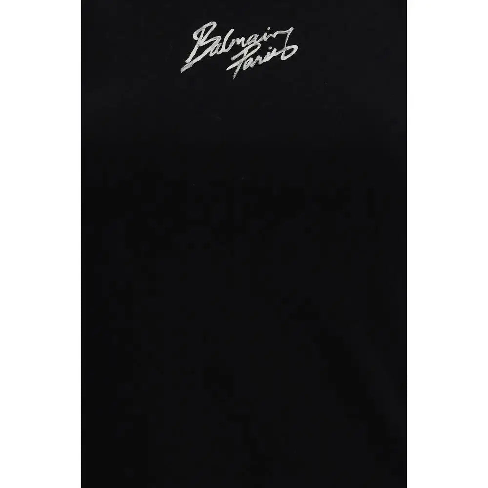 Balmain sort cotton top med sort Balmain Fairis notesbog og sølvlogo