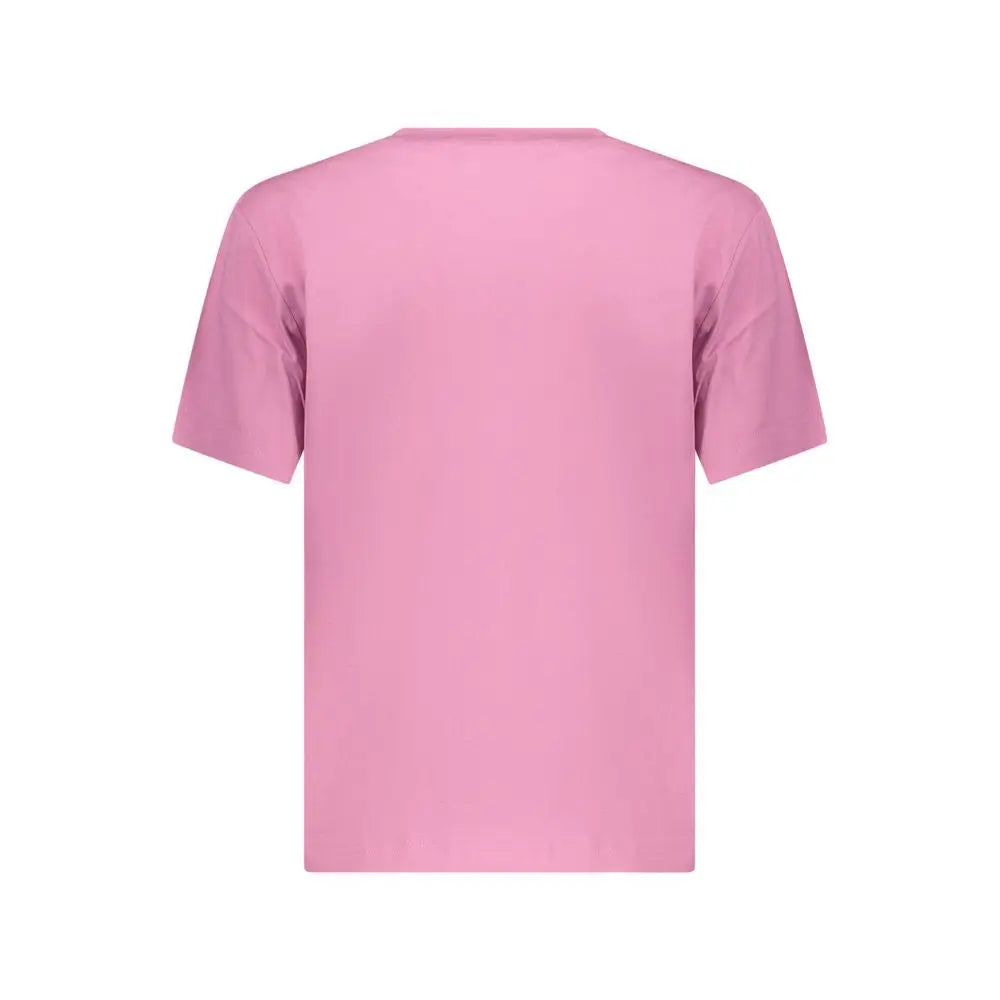 Calvin Klein Rosa bomuld kvinders T-shirt i blød pink med kortærmet crew neck design