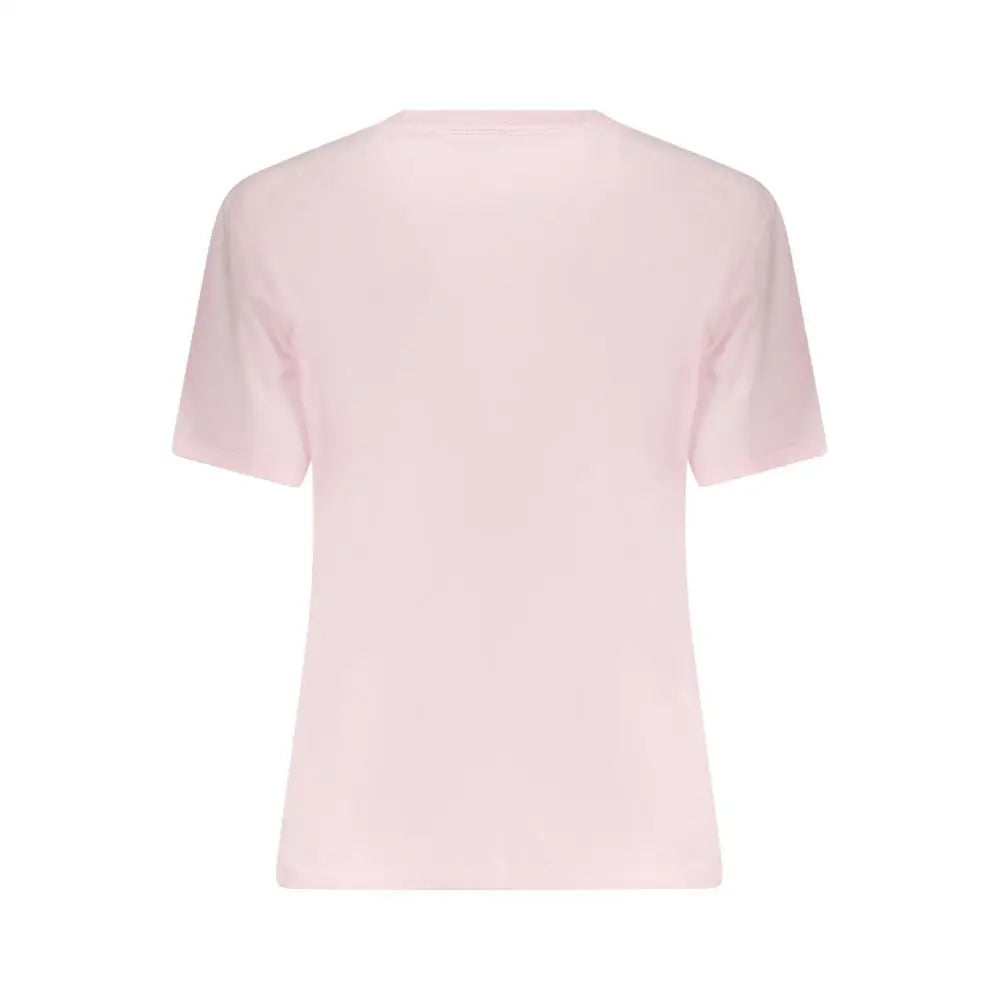 Calvin Klein Rosa bomuld kvinders T-shirt i blød pink med kortærmet crew neck design