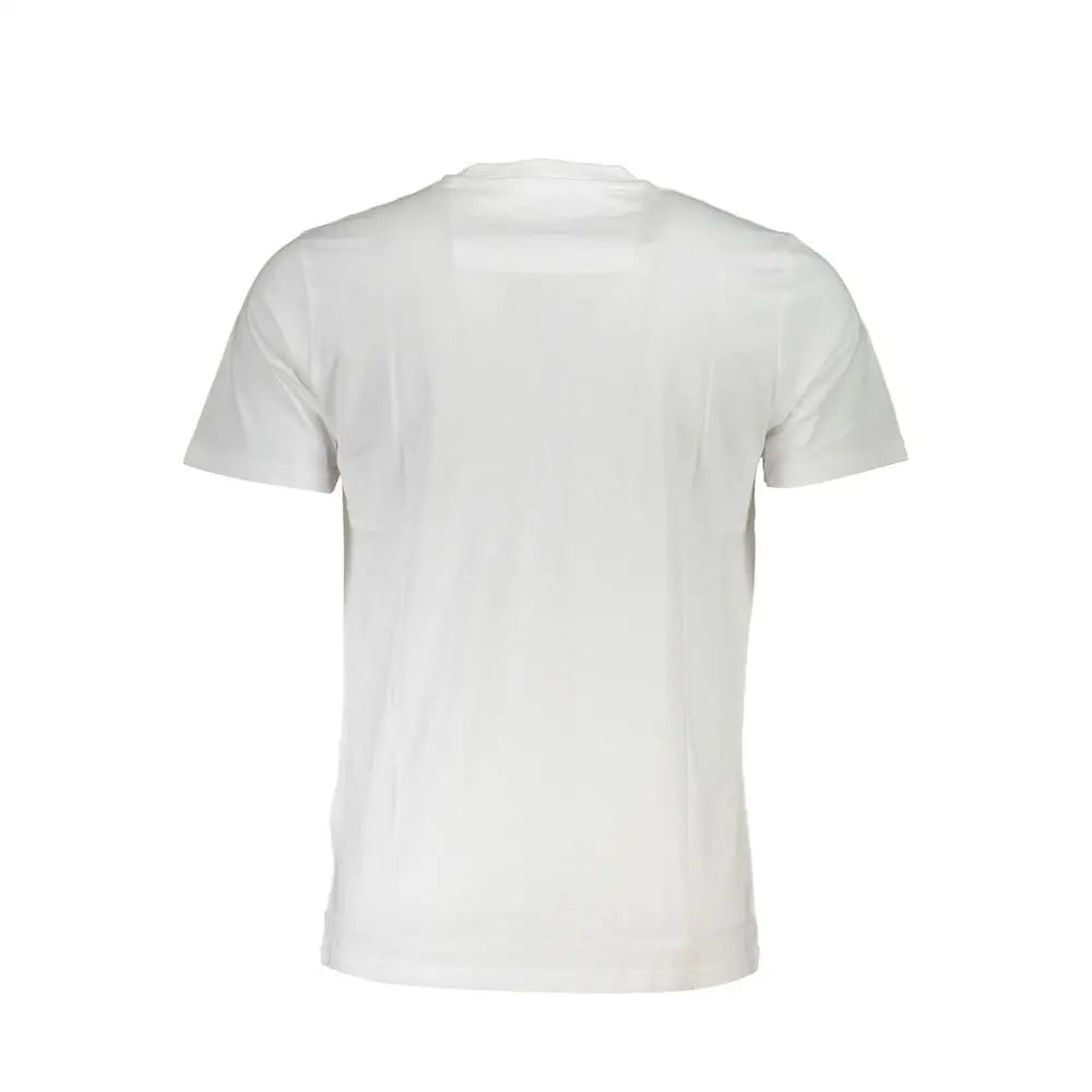 Cavalli Class hvide bomulds-t-shirt med crew neck og korte ærmer