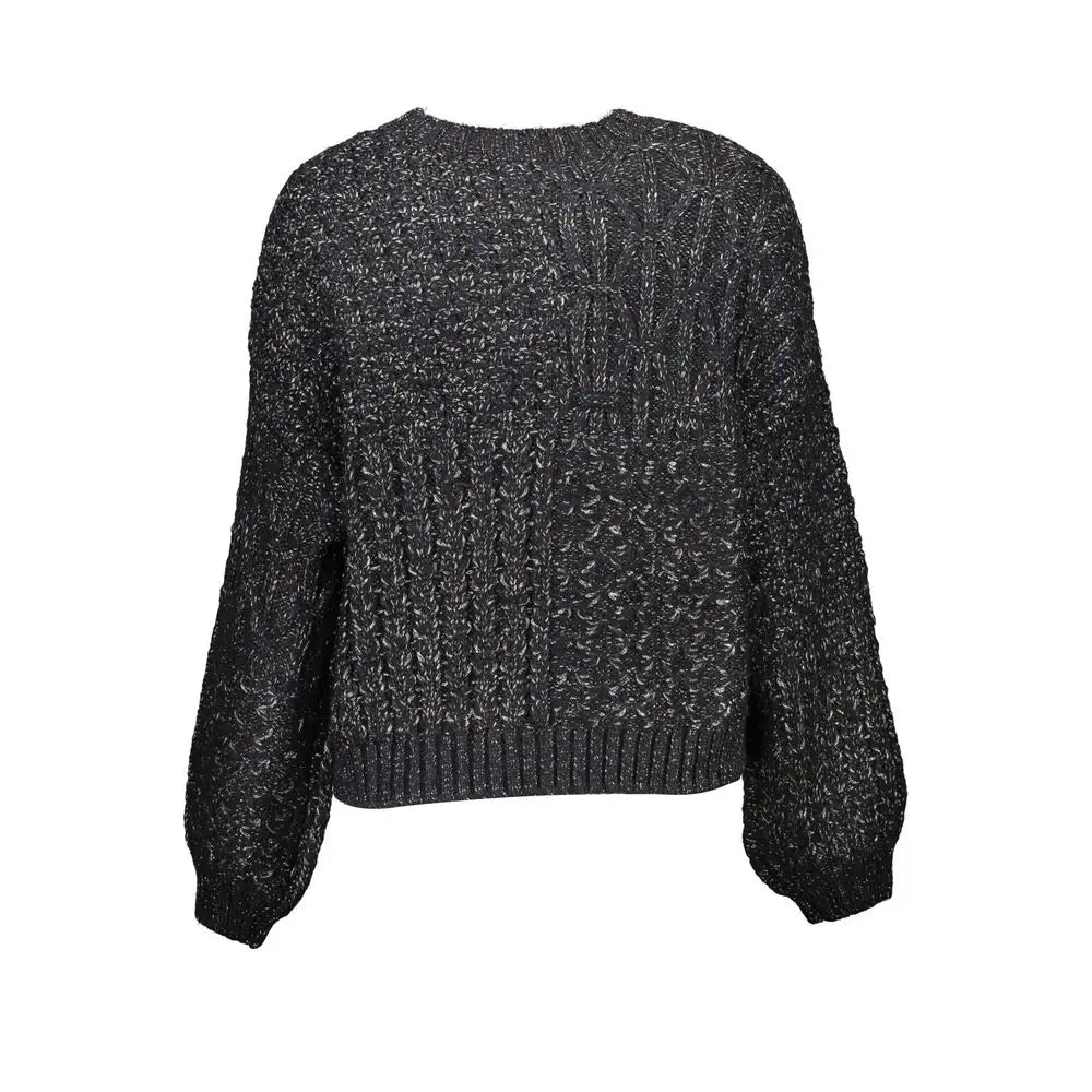 Desigual sorte sweater i sort og sølv, 100% originale brands fra outlet mærkevarer