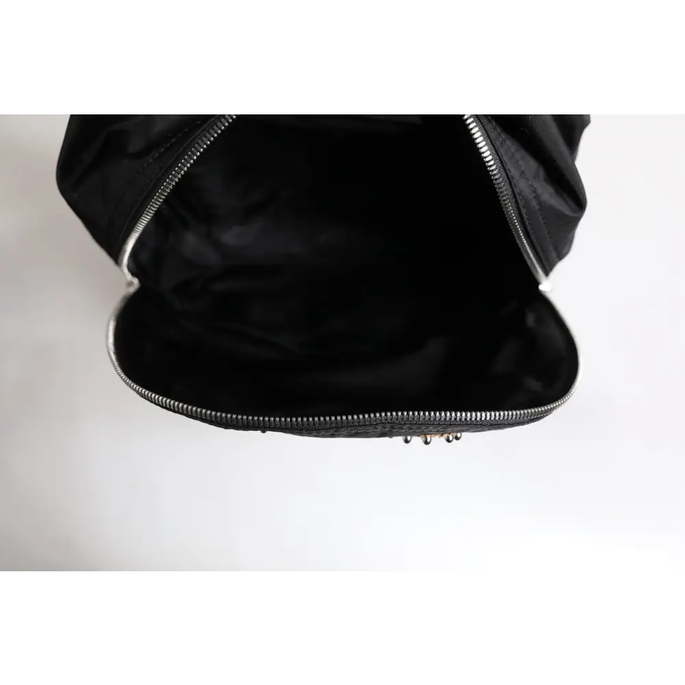 Dolce & Gabbana Black Nylon #DGFAMILY Embellished Backpack VULCANO