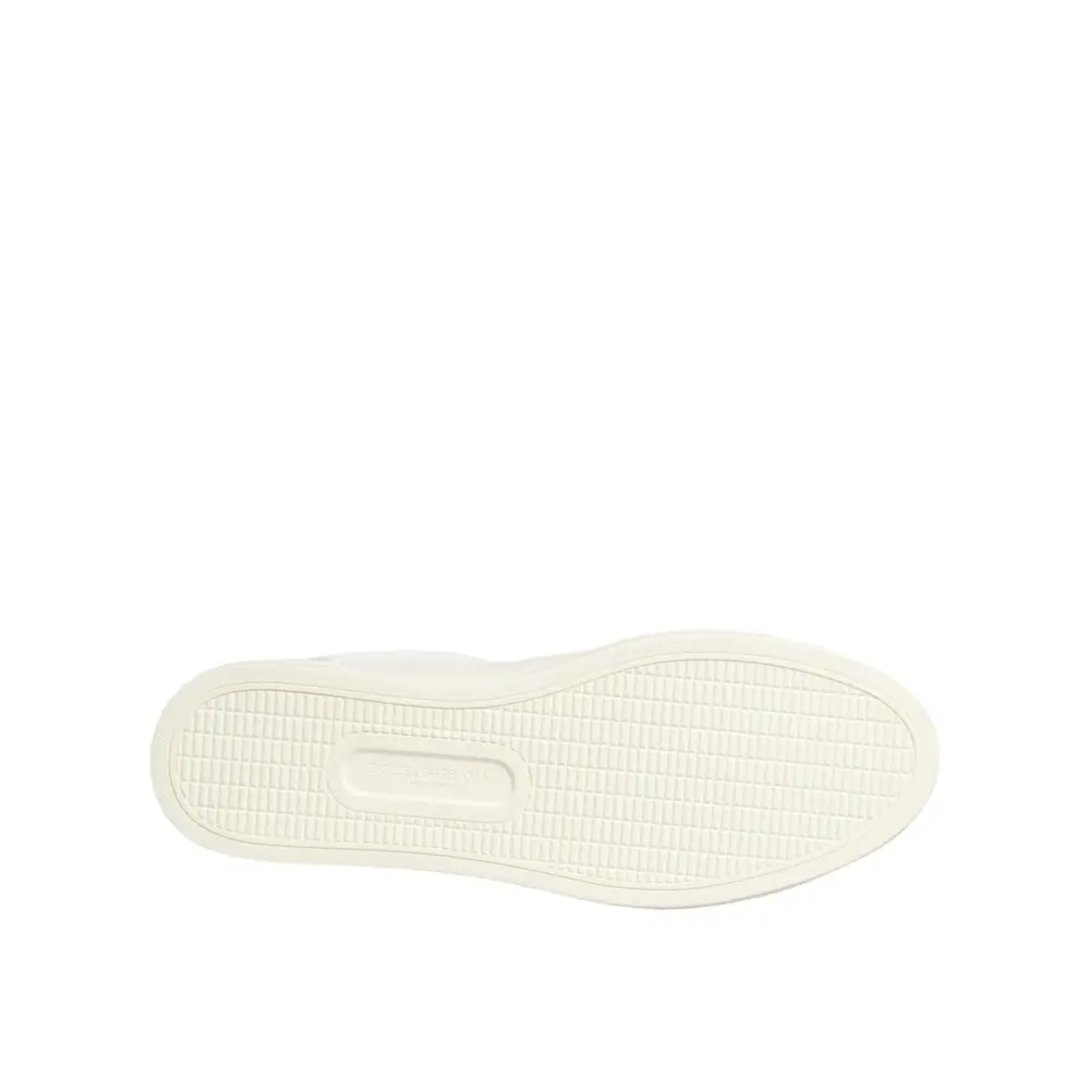 Dolce & Gabbana White Heart Embellished Sneakers Shoes