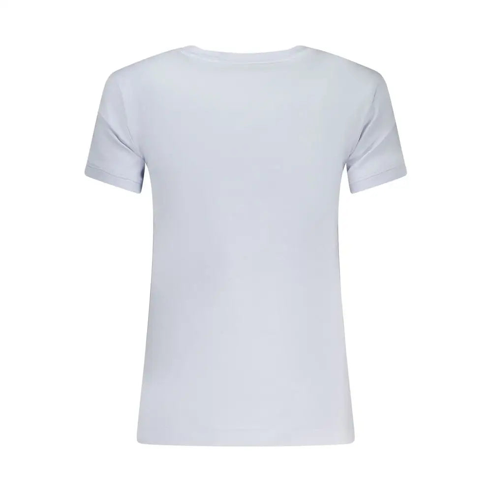 Guess Jeans Azzurro Cotton Women White Short-Sleeved T-Shirt