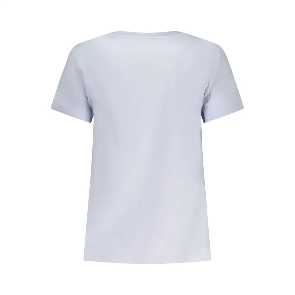 Guess Jeans Azzurro cotton women’s white short-sleeved crew neck t-shirt