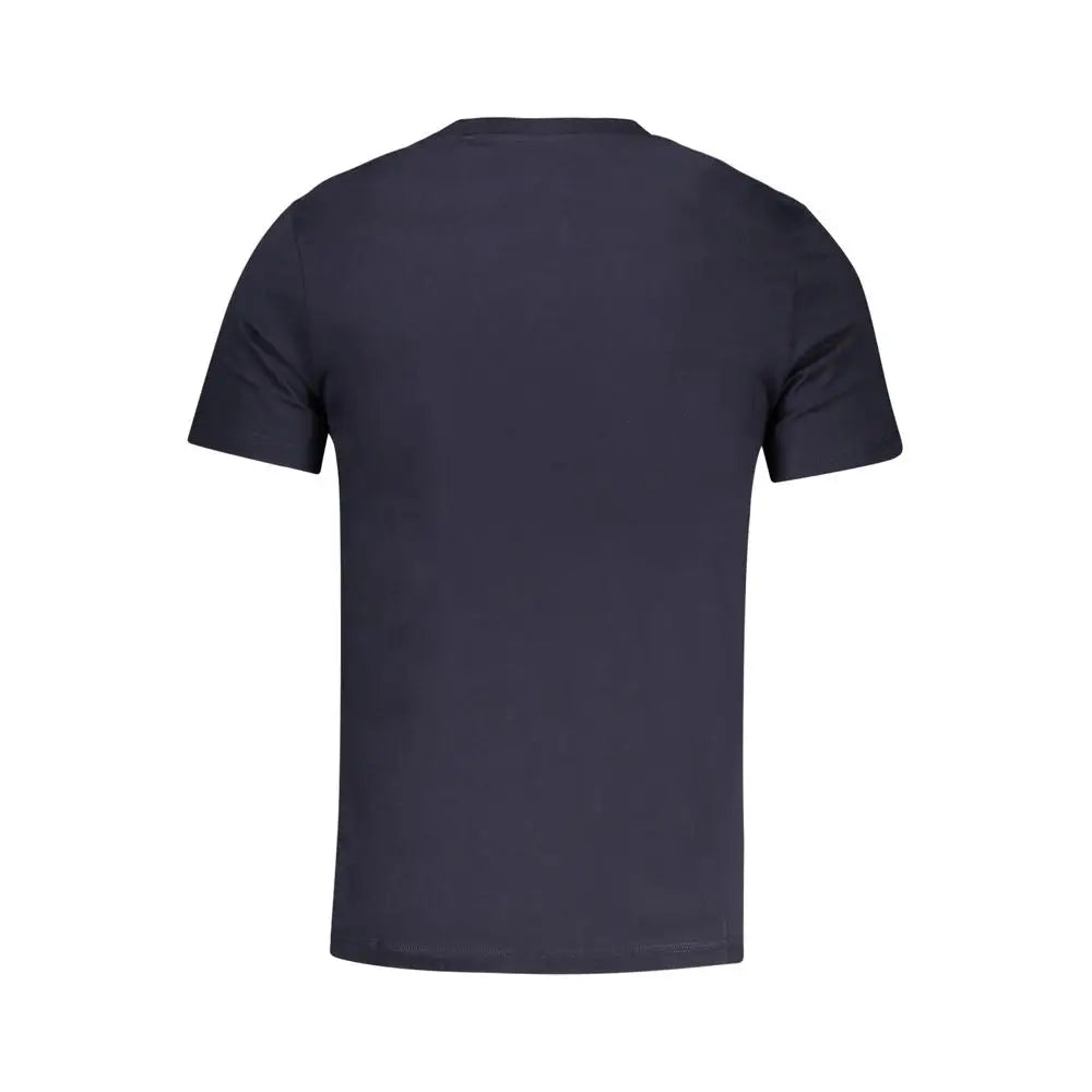 Mørk marineblå kortærmet crew neck t-shirt fra Guess Jeans Blu cotton