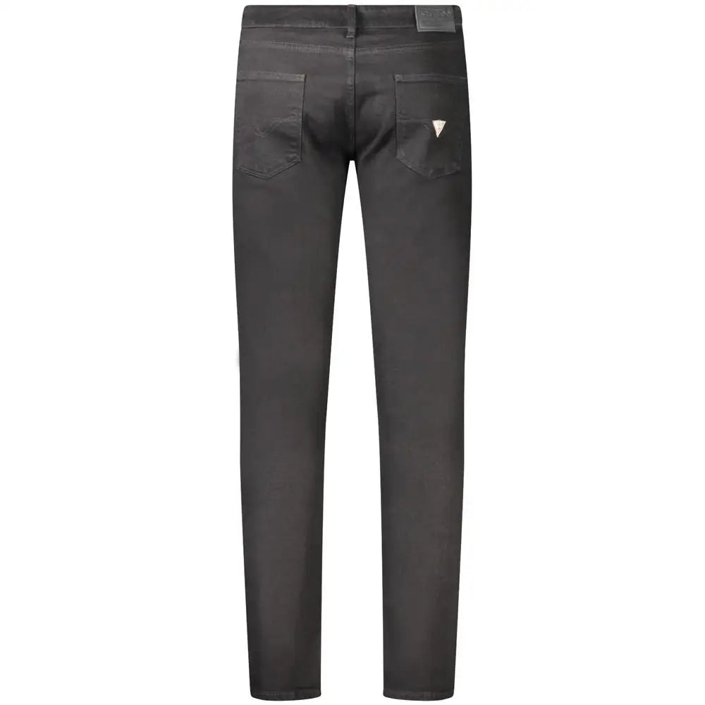 Slim fit Guess jeans nero cotton med subtil syning
