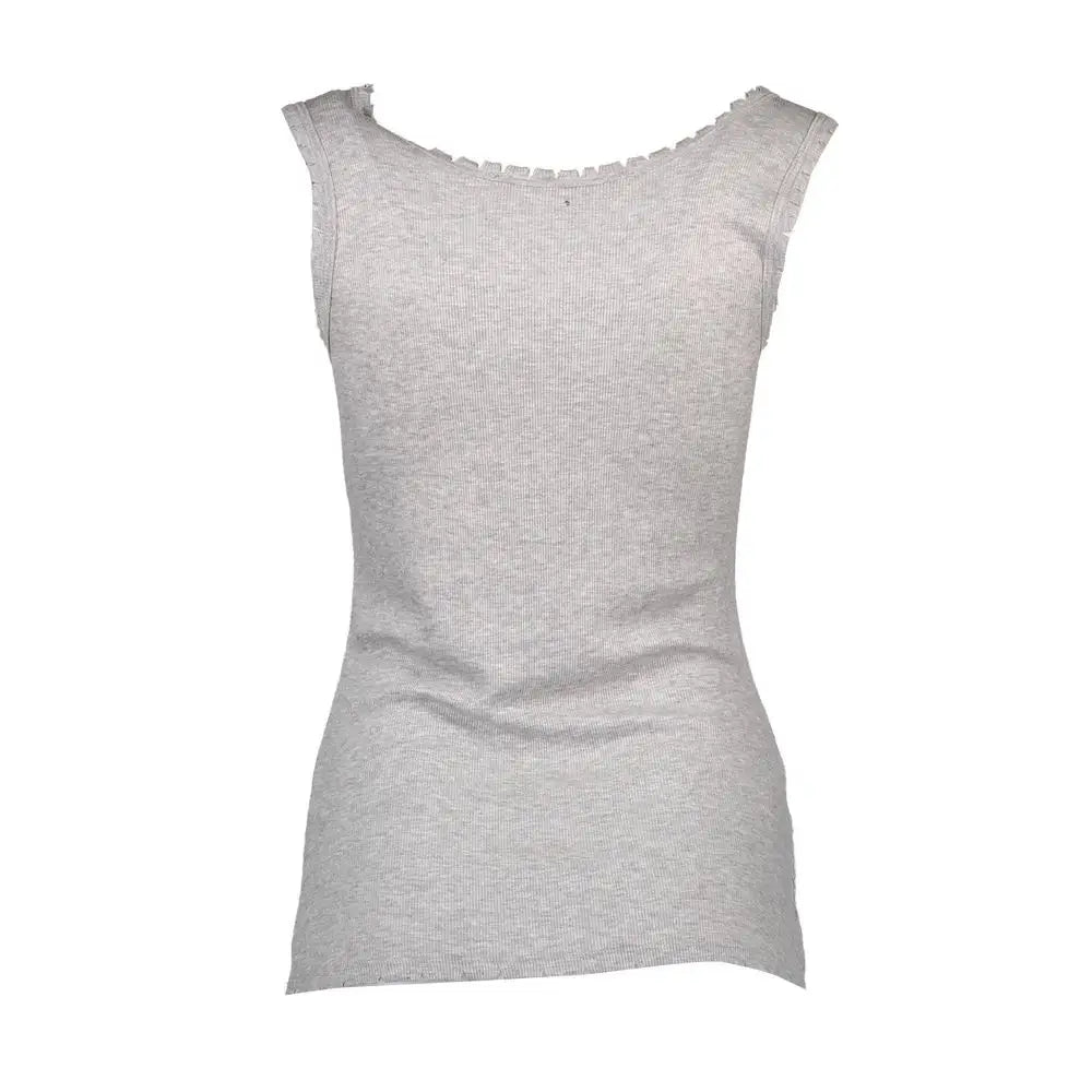 Silvian Heach Grigio Viscosa Women T-Shirt - XS