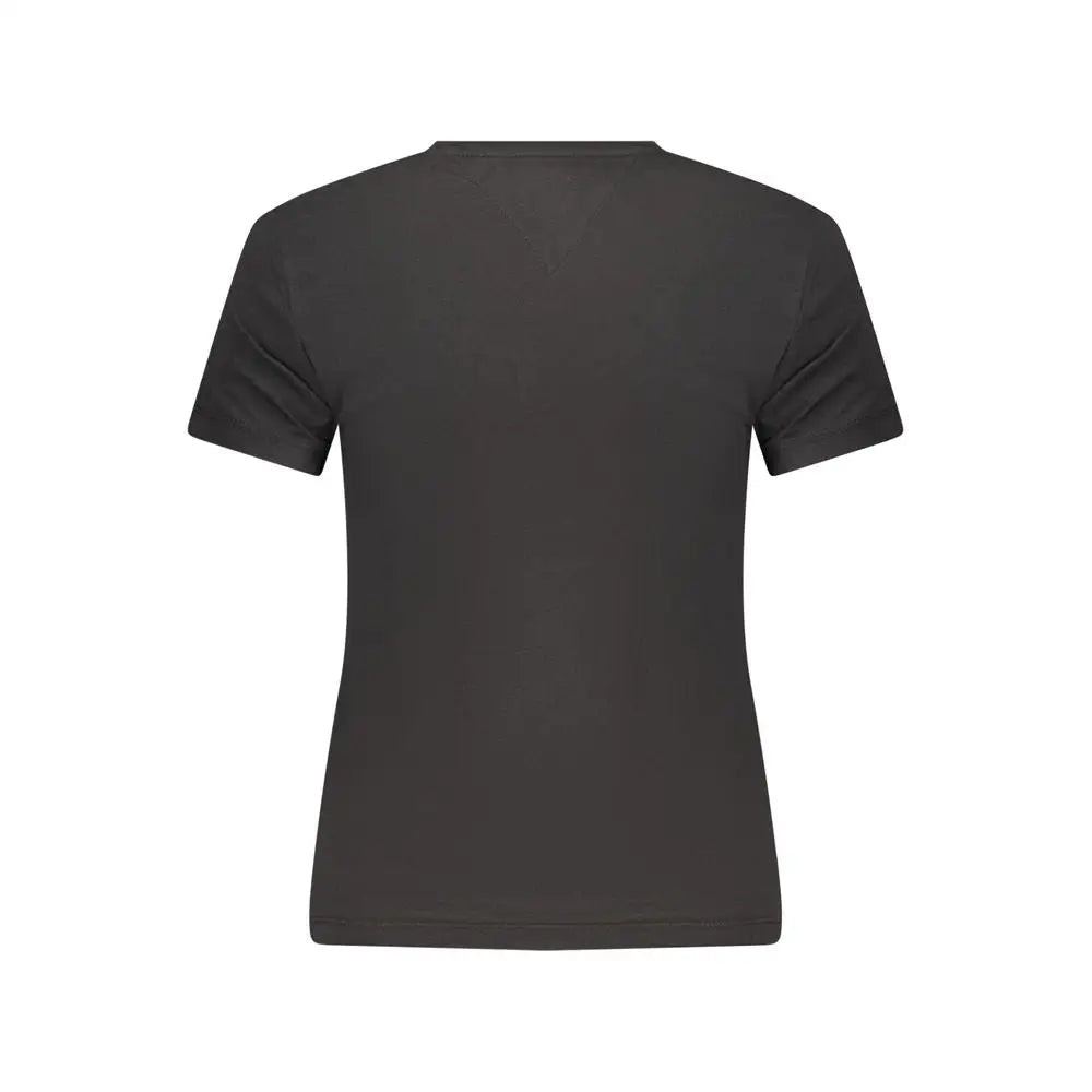 Tommy Hilfiger sort bomuld T-shirt med høj kvalitet