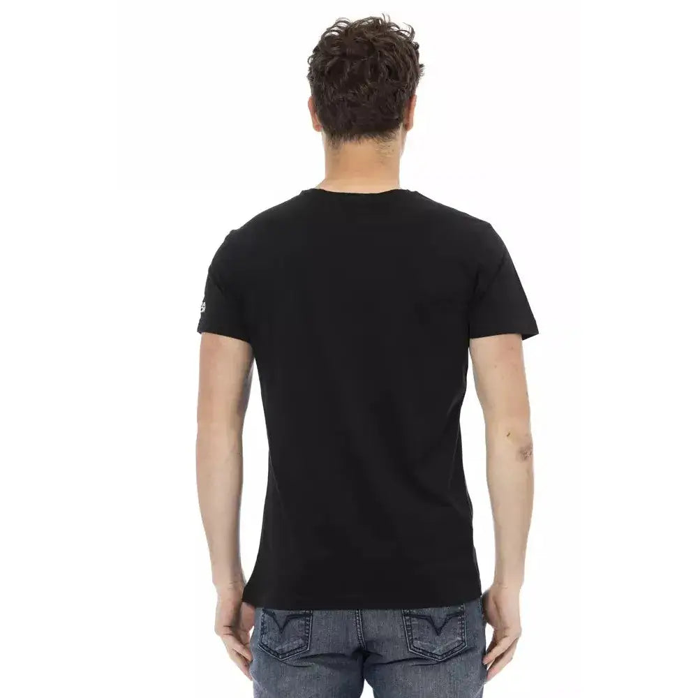 Trussardi Action Black Cotton Men T-Shirt