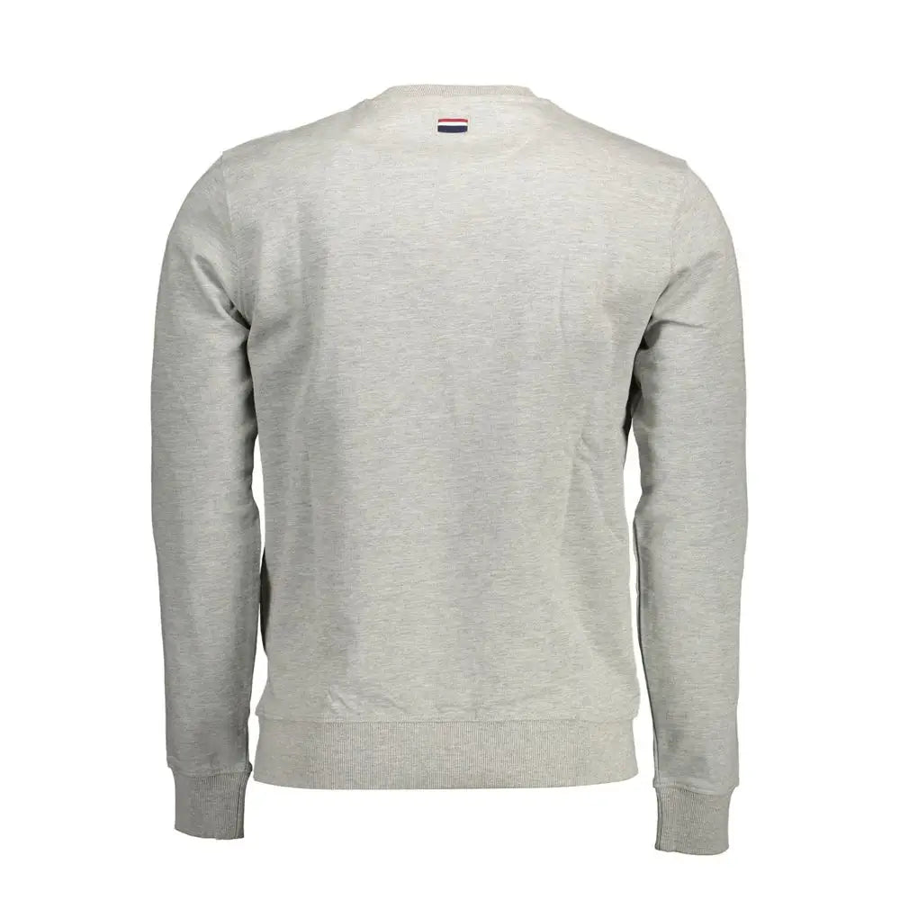 Grå polo assn herre sweatshirt i bomuld med logo