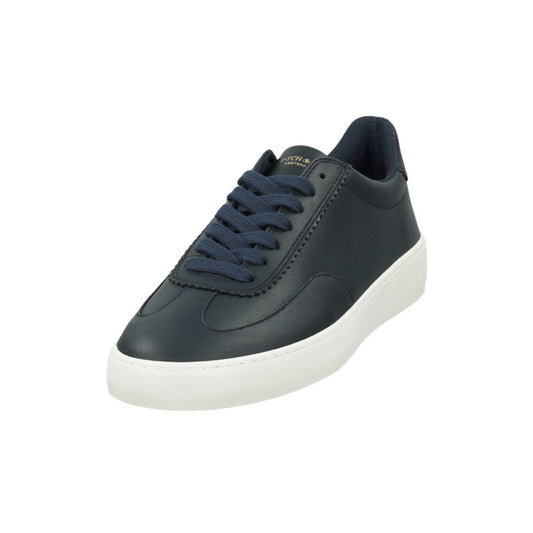 Scotch & Soda Blue Cowhide Low Top Sneakers