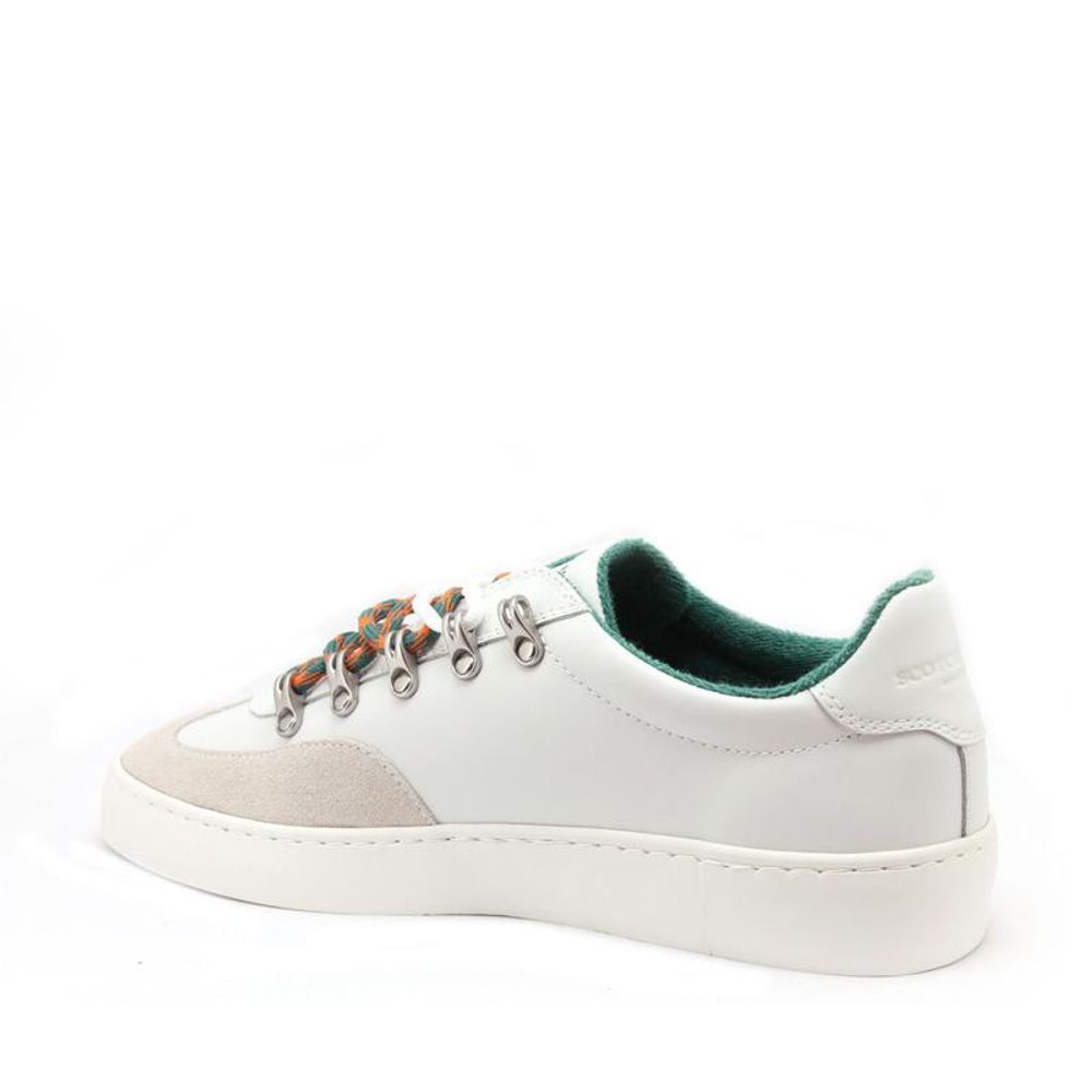 Scotch & Soda White Leather Low Top Sneakers