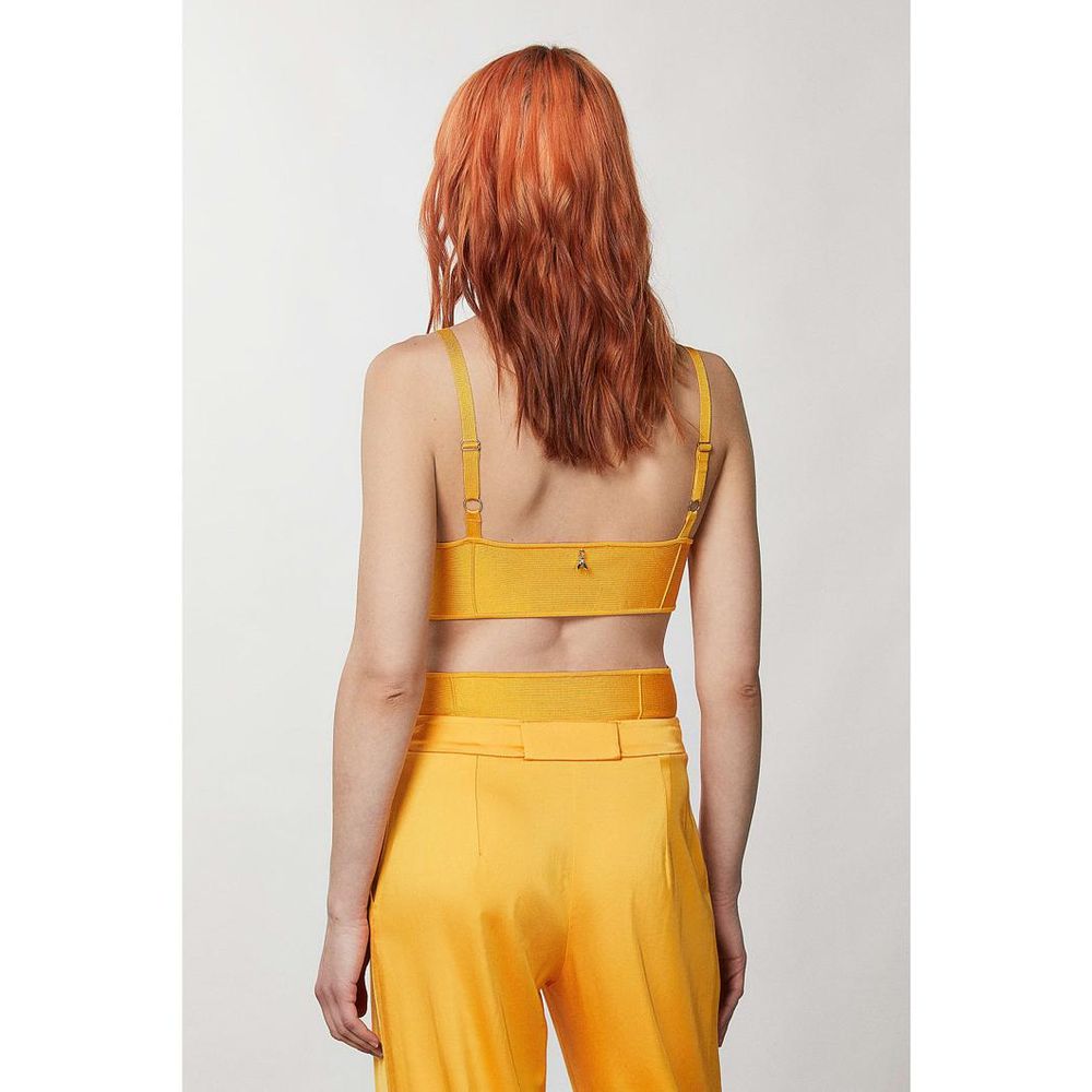 Patrizia Pepe Orange Viscose Tank Tops