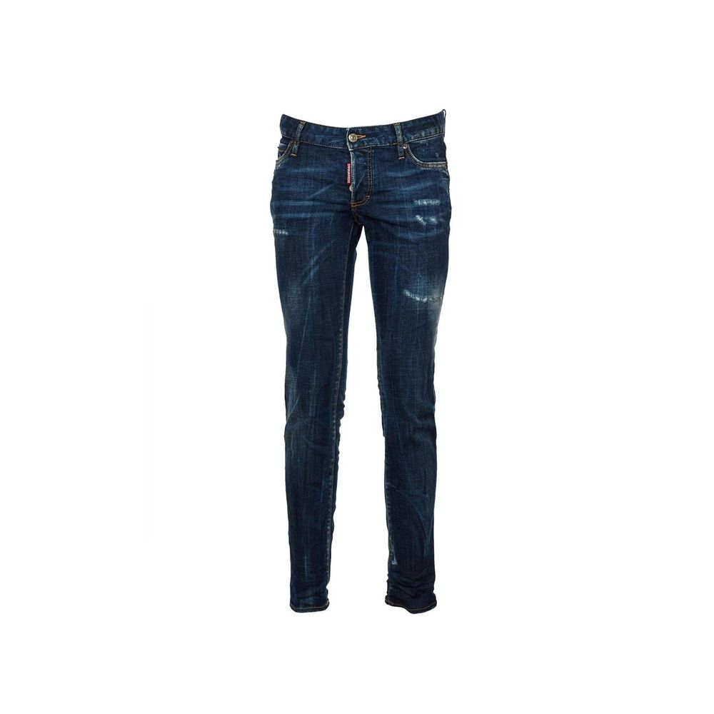Dsquared² Blue Cotton Slim Fit Jeans