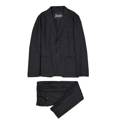Herno Gray Wool Casual Pants