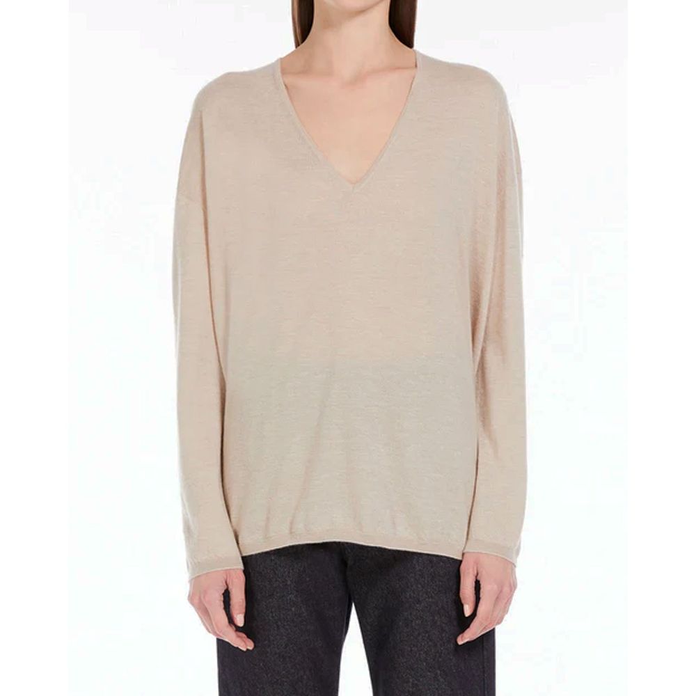 Max Mara Women's Oversized Cashmere Sweater – Beige