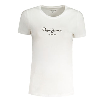 Pepe Jeans Bianco Cotton Women T-Shirt
