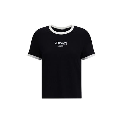 Versace Black Viscose T-Shirt
