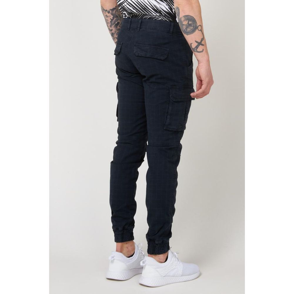Gas Navy Blue Cotton Cargo Pants