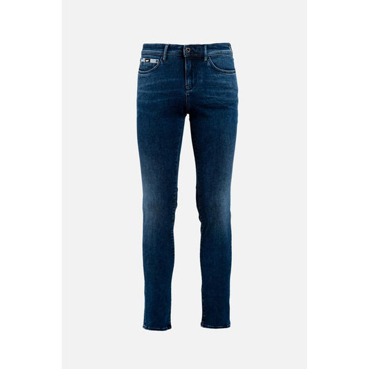 Gas Blue Cotton Skinny Jeans