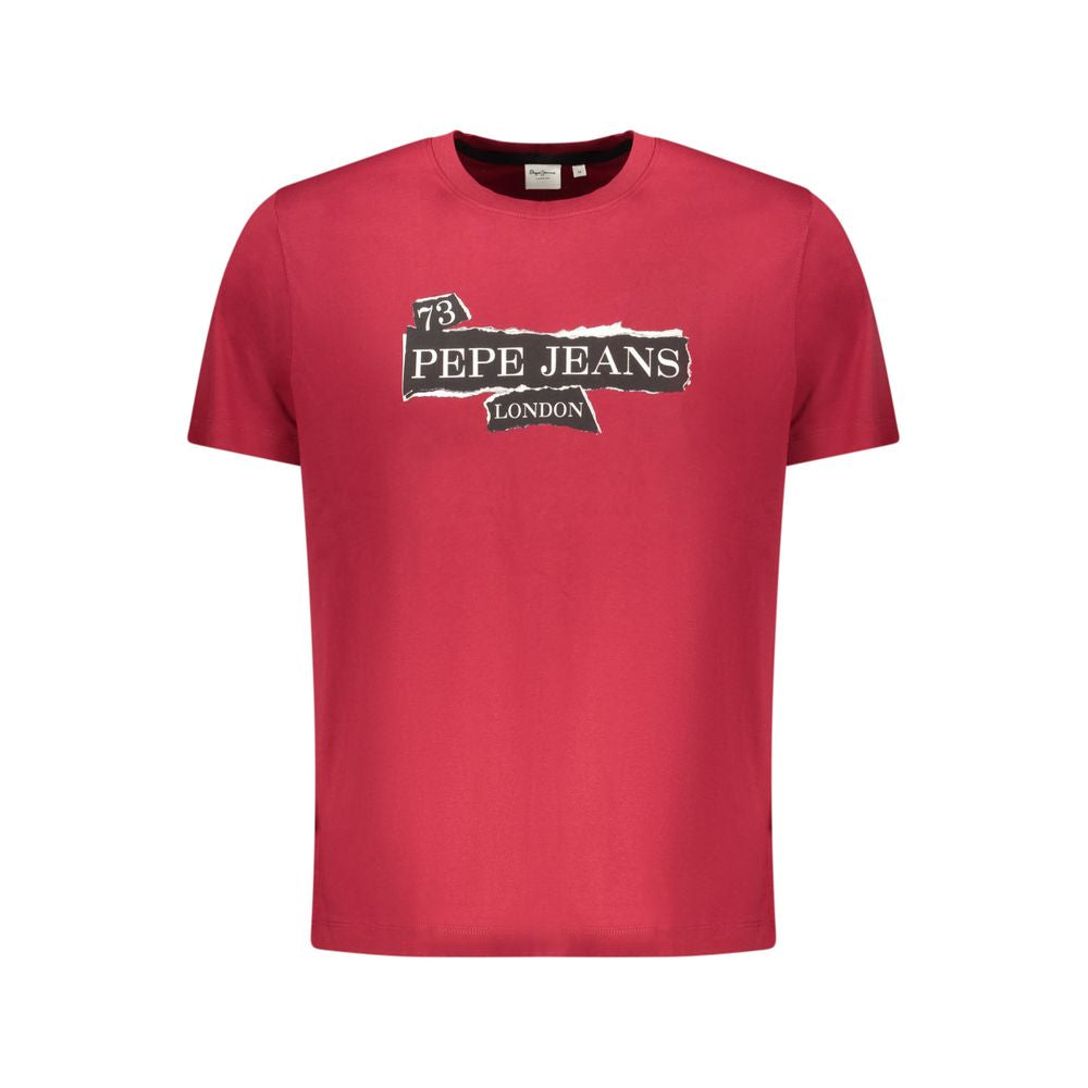 Pepe Jeans Men's Printed T-Shirt – Red