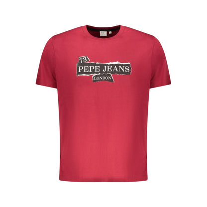 Pepe Jeans Men's Printed T-Shirt – Red