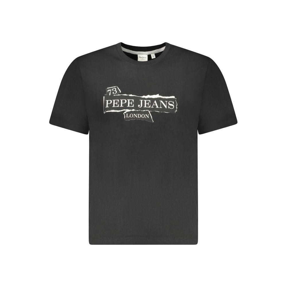 Pepe Jeans Black Cotton Men's T-Shirt