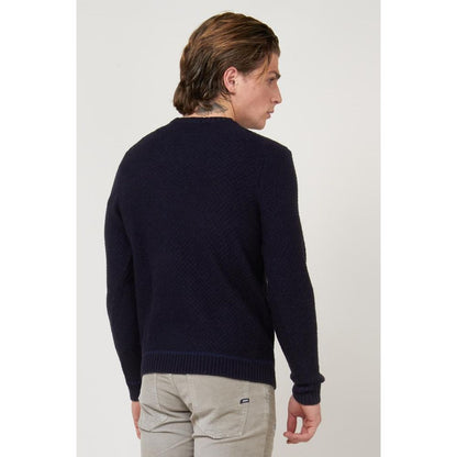 Gas Navy Blue Marabou Sweatshirt