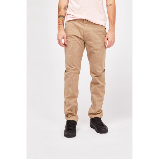 Gas Beige Cotton Casual Pants