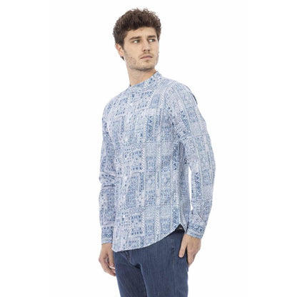 Baldinini Trend Blue Cotton Long Sleeve T-Shirt