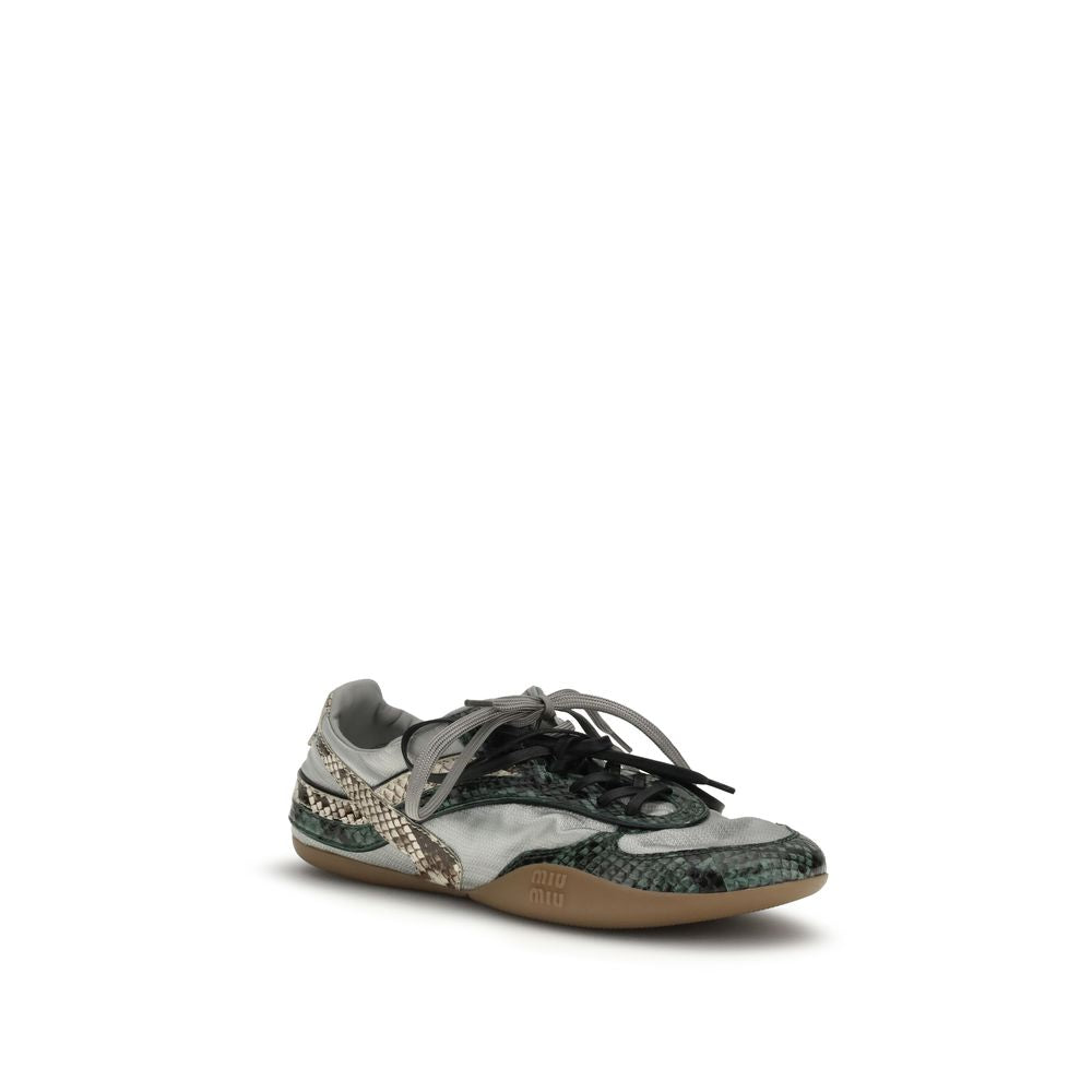 Miu Miu Gray Rubber Athletic Sneakers