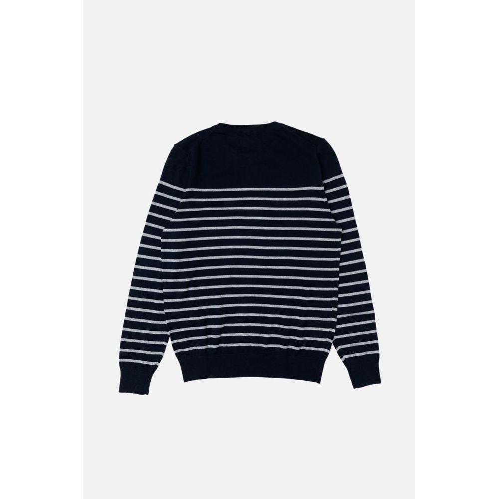 Gas Navy Blue Cotton Cashmere Sweater