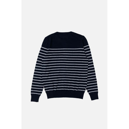 Gas Navy Blue Cotton Cashmere Sweater