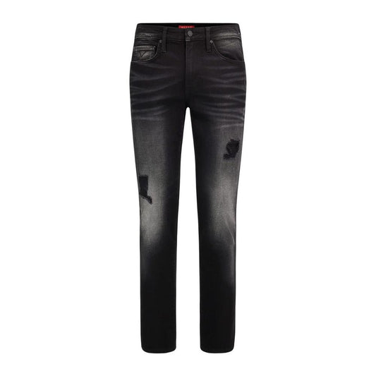 Guess Black Cotton Slim Fit Jeans
