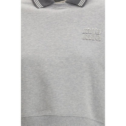 Miu Miu Gray Cotton Sweatshirt