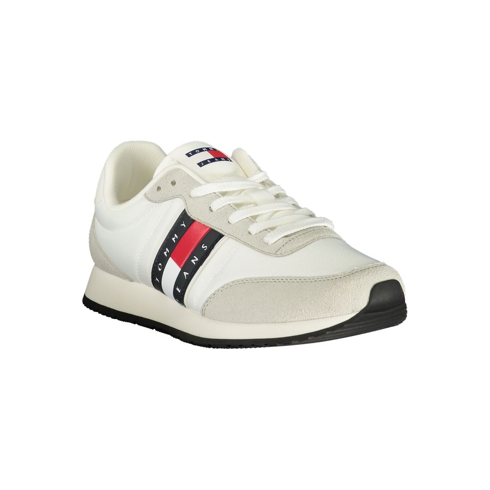 Tommy Hilfiger White Polyurethane Men Sneakers